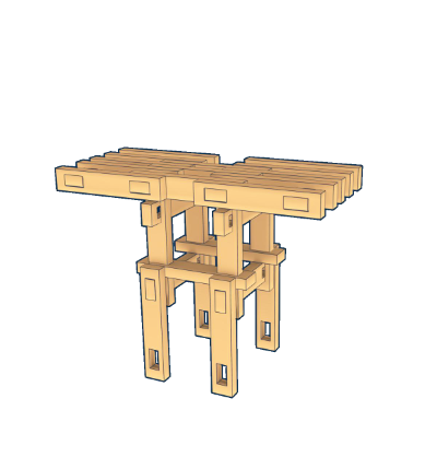 Naturholz-Stecksystem, Beispiel